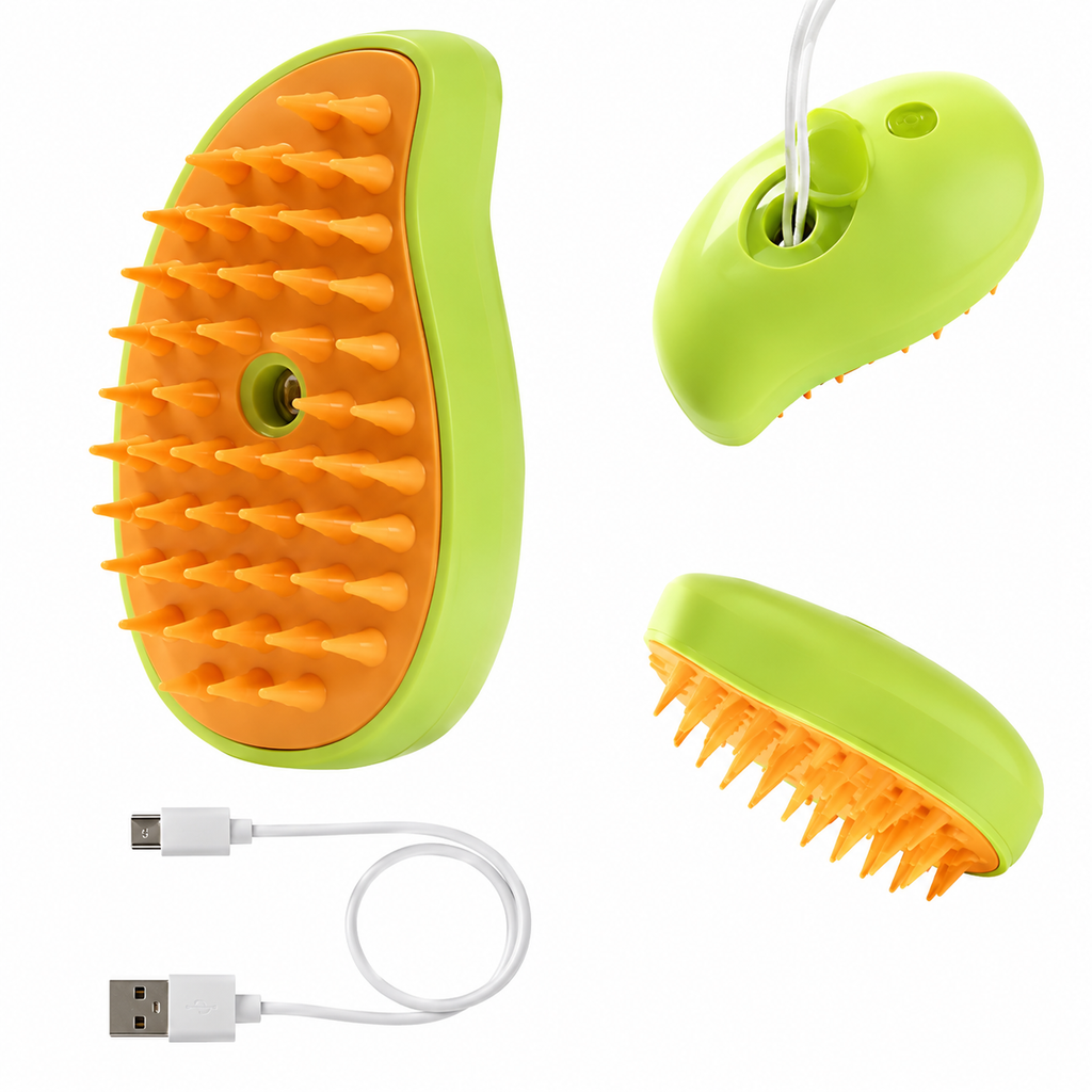 1~2Pcs Steam Pet Brush 3-In-1 Massage Dog Steamy Brush Spray Beauty Tangled and Loose Hair Removal Cats Grooming Comb Dogs